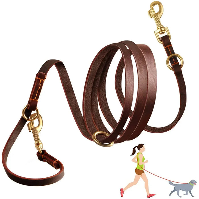 Adjustable Hands-Free Crossbody Double Dog Leash