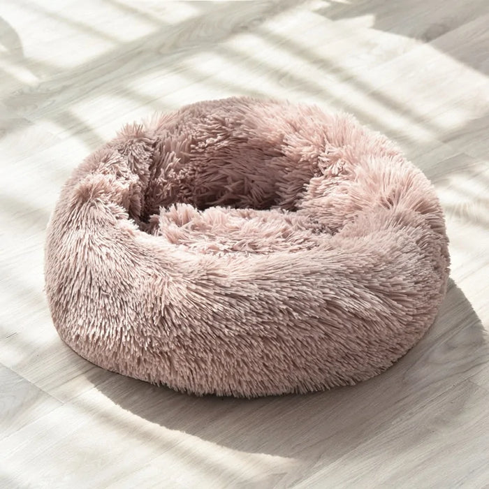 Long Plush Super Soft Round Pet Bed